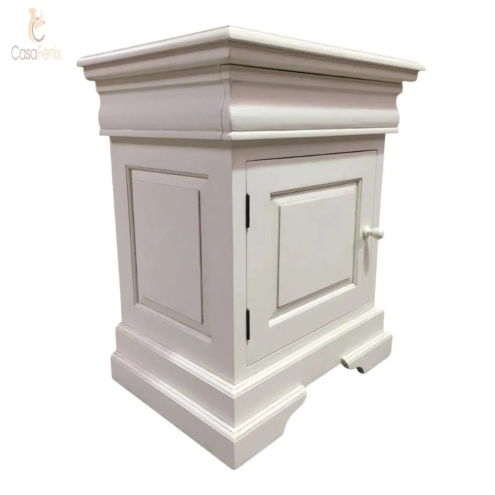 French Louis Sleigh Style 1 Drawer Bedside Chest / Cabinet / Stand / Table Solid Mahogany - CasaFenix