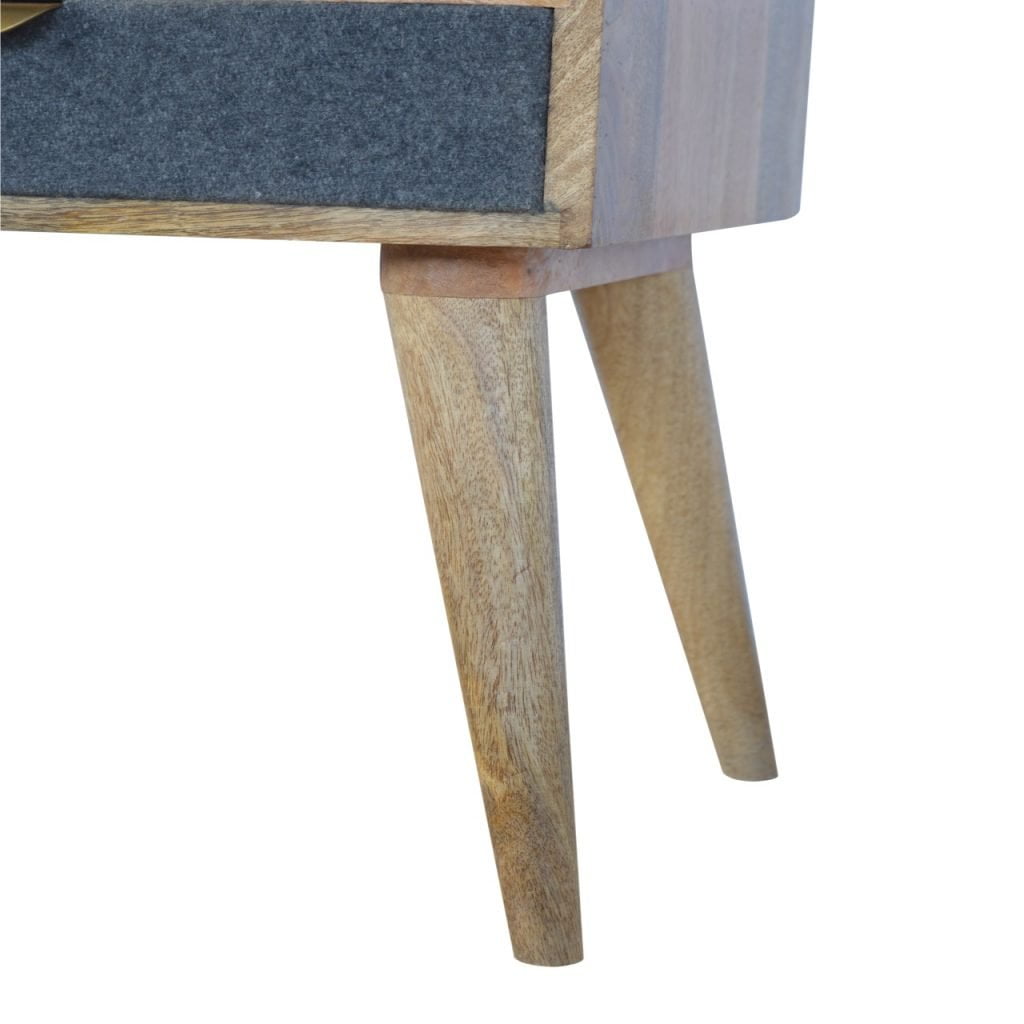 Grey Tweed Bedside with Open Slot Bedside table / chest CasaFenix