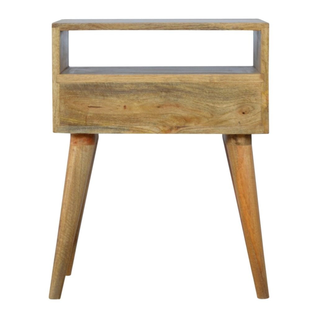 Grey Tweed Bedside with Open Slot Bedside table / chest CasaFenix