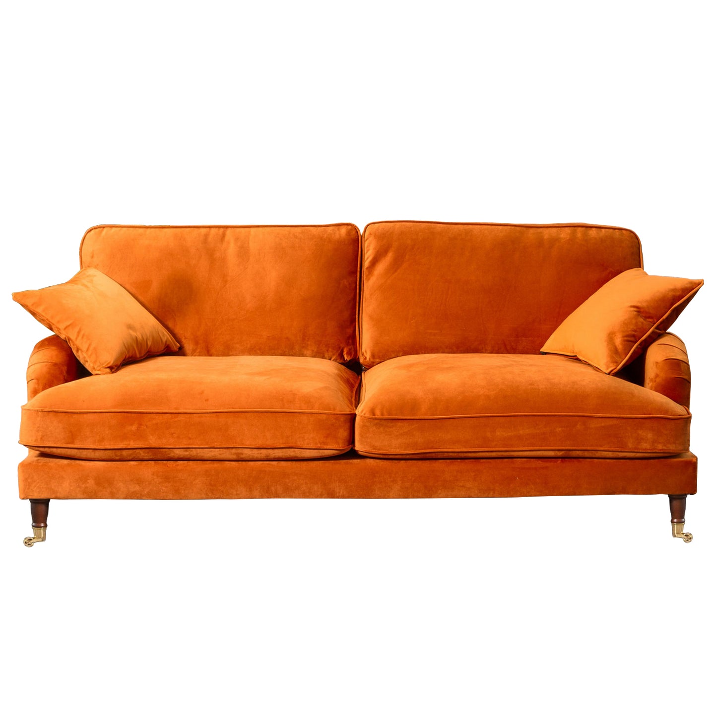Commercial Grade Velvet Suite. 2,3,4 Seat Sofa Available in burnt orange, ebony, grey, marine, mole, mustard, silver. - CasaFenix