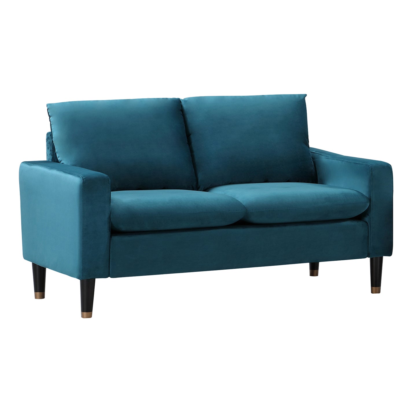 Plush Velvet Fabric Sofa Available in Blue, Green, Grey, or Teal. - CasaFenix