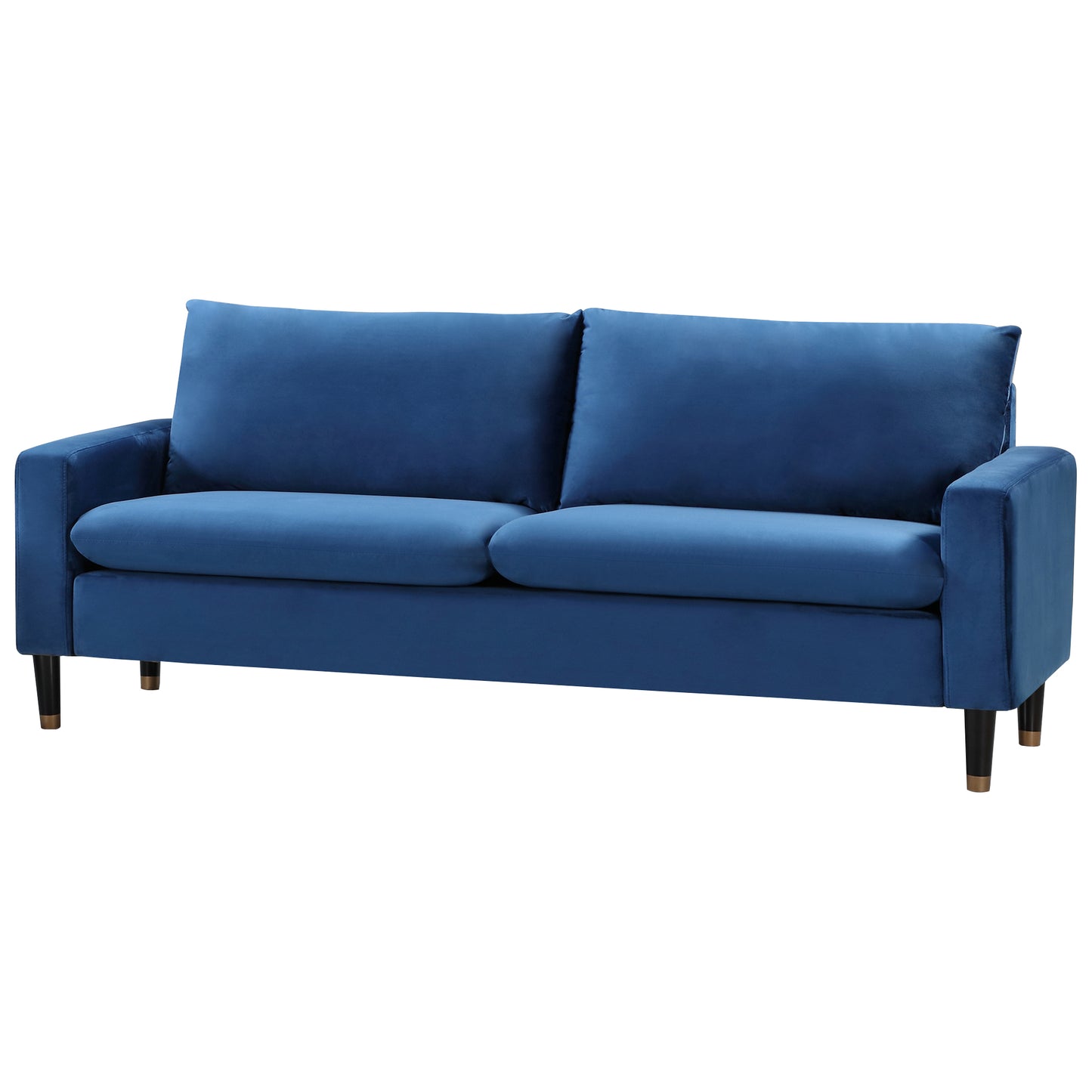 Plush Velvet Fabric Sofa Available in Blue, Green, Grey, or Teal. - CasaFenix