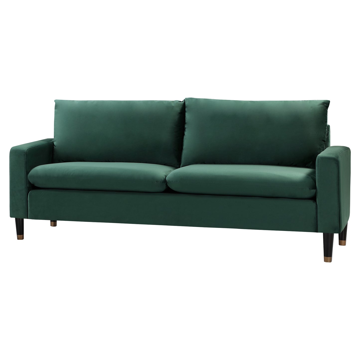Plush Velvet Fabric Sofa Available in Blue, Green, Grey, or Teal. - CasaFenix