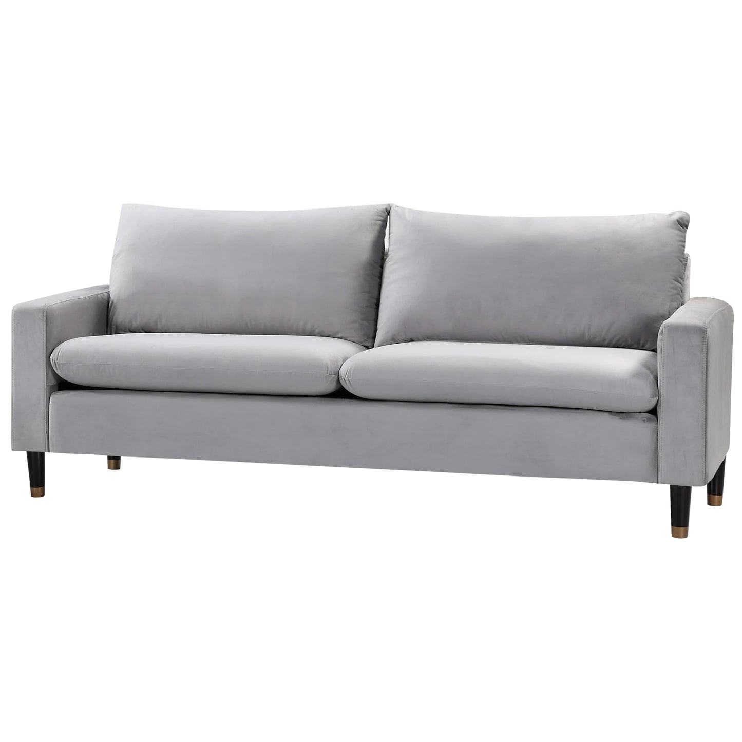 Plush Velvet Fabric Sofa Available in Blue, Green, Grey, or Teal. - CasaFenix