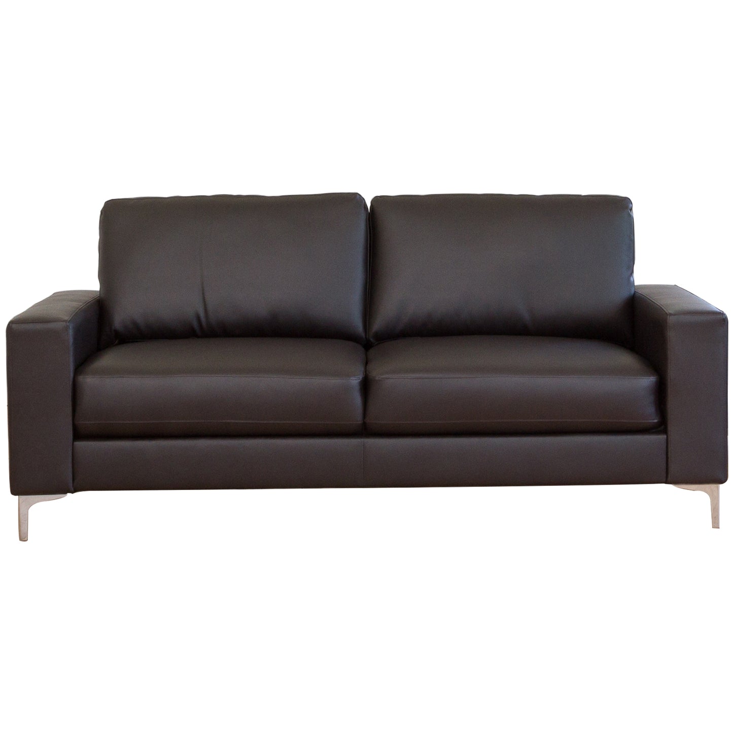 Small Commercial Grade Leather Sofa Available in black & brown * - CasaFenix