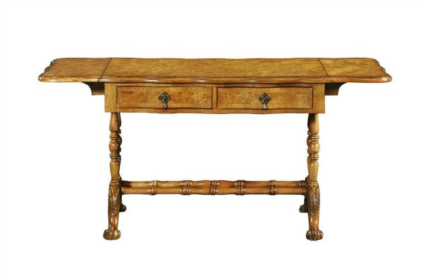 Cheshire Walnut Collection Drop Leaf Library / Console Table - CasaFenix