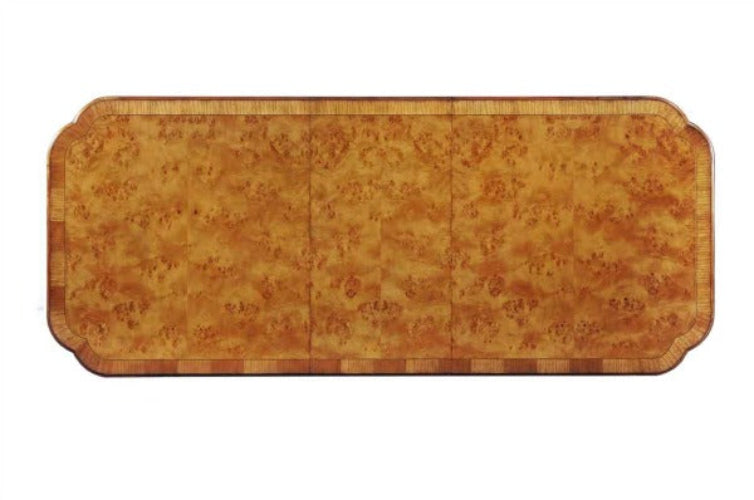 Cheshire Walnut Collection Extending Dining Table with 1 leaf (Chippendale style) - CasaFenix