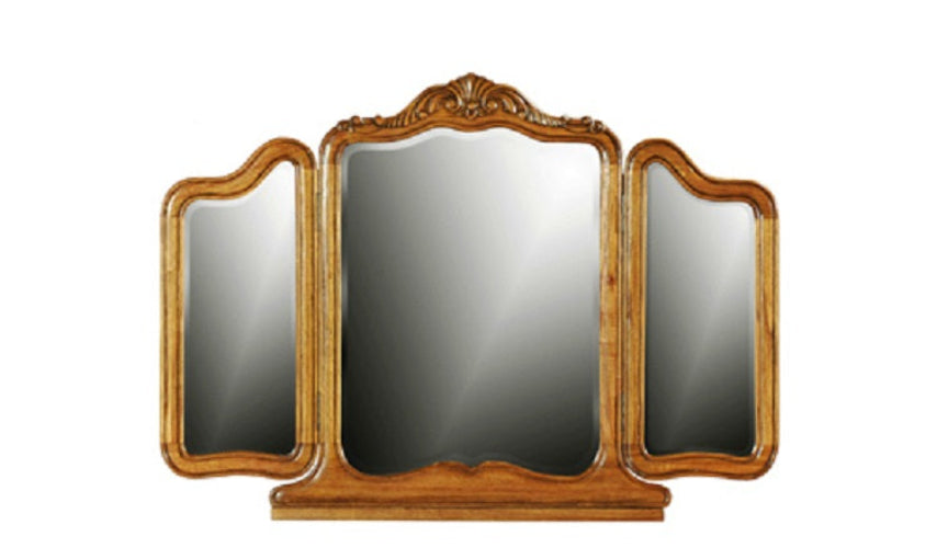 Cheshire Walnut Collection Triple Dressing Table Mirror - CasaFenix