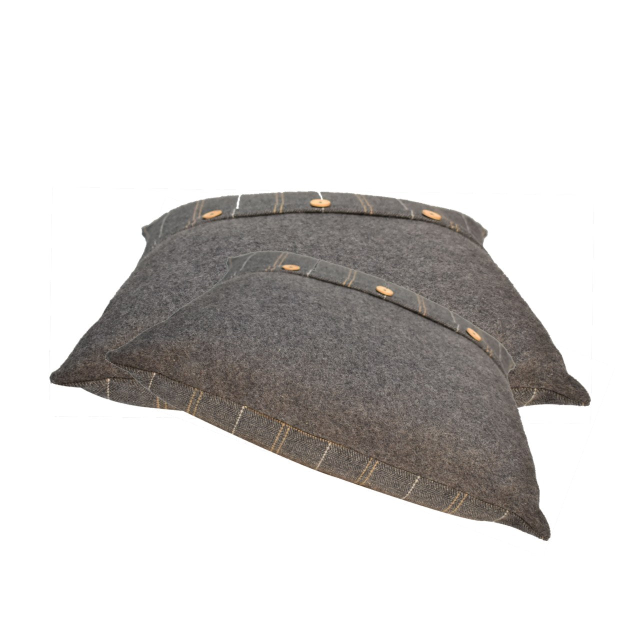 Quinn Cushion Set of 2 - Pewter Tweed - CasaFenix