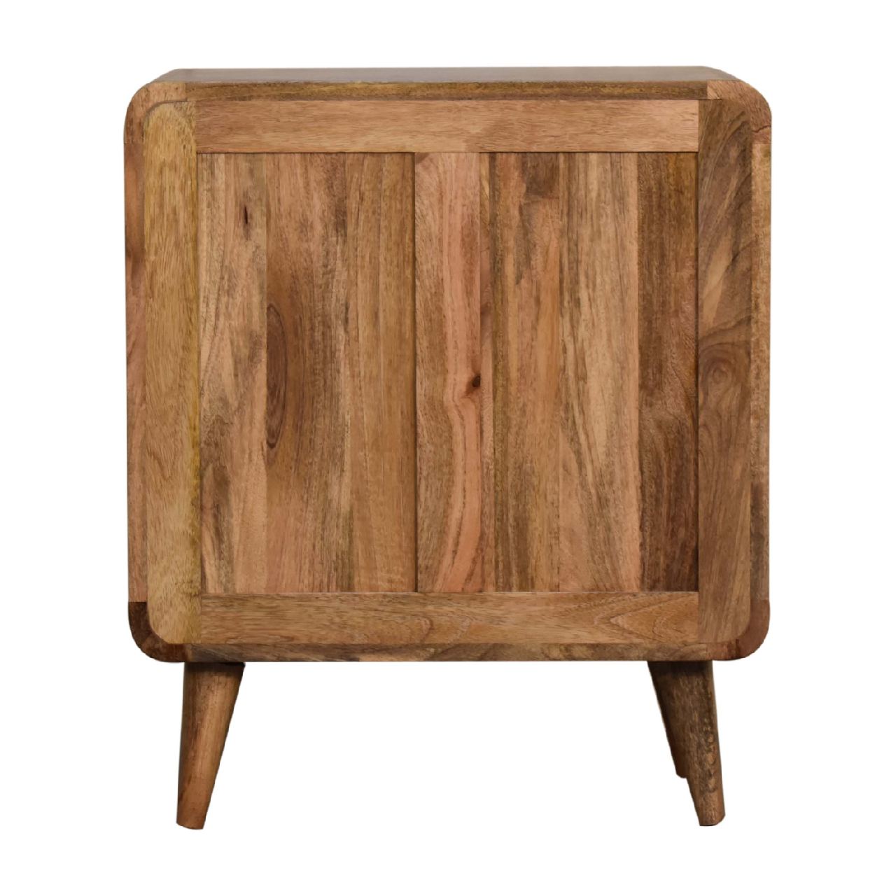 Mini Curved Oak-ish Chest of 3 Drawers Nordic Design - CasaFenix