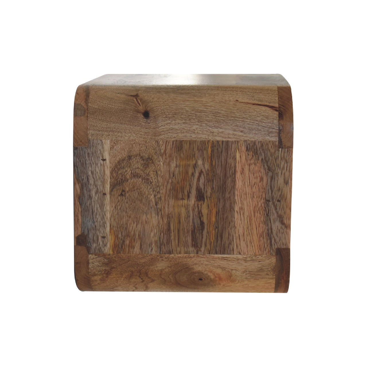 IN3429 - Open Curved Oak-ish 2 Drawer Wall Mounted Bedside - CasaFenix
