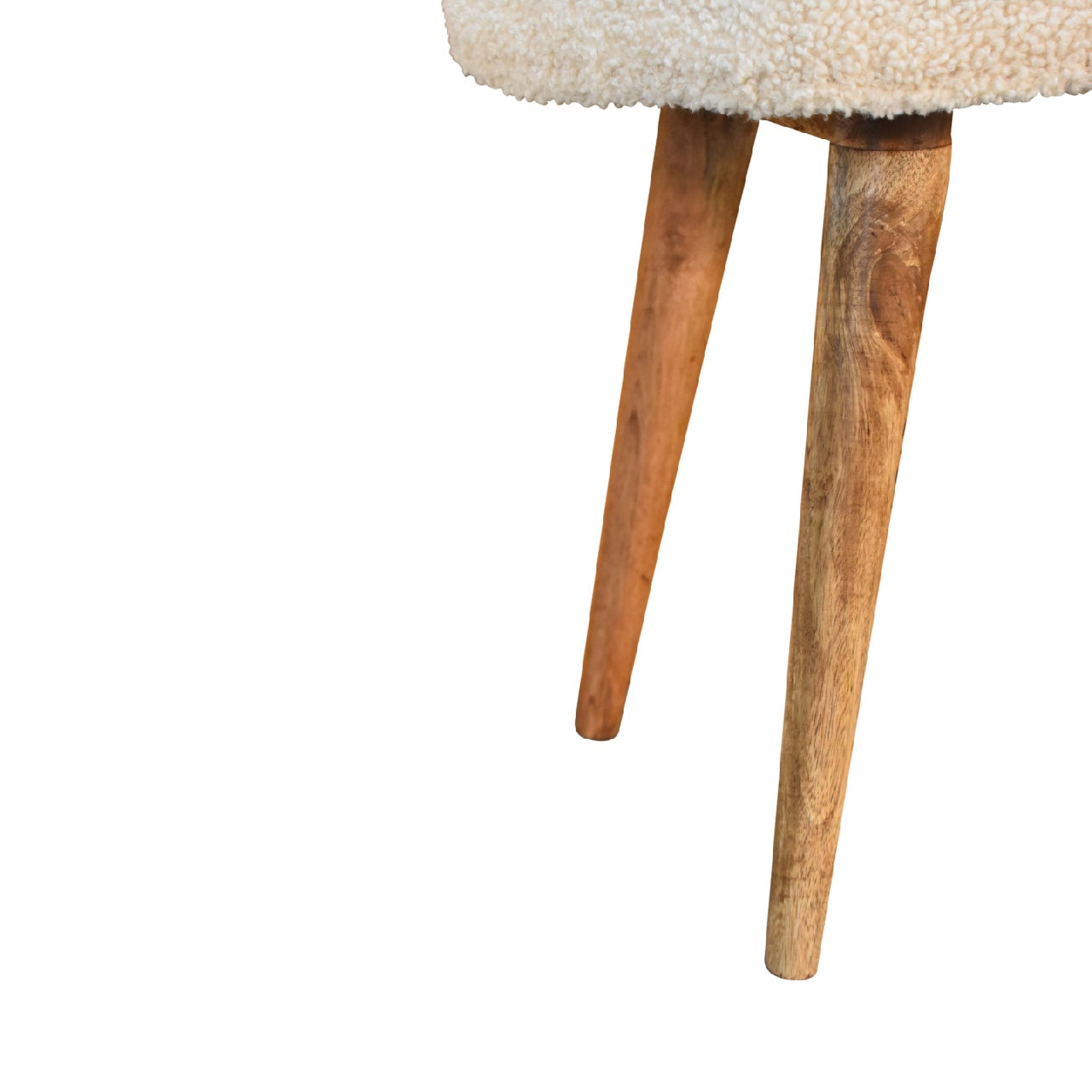 Boucle Cream Nordic Bench - CasaFenix