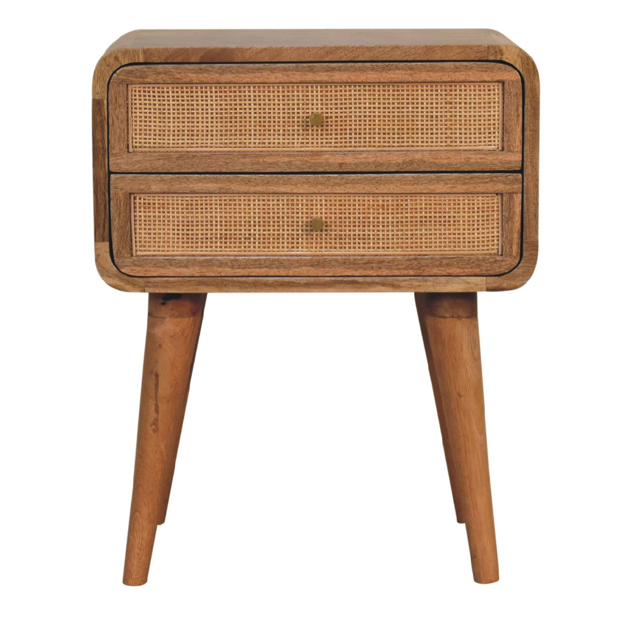 Larrisa Woven 2 Drawers Bedside - CasaFenix