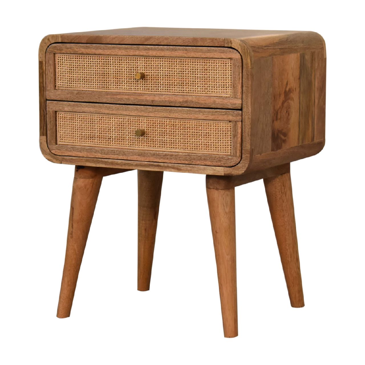 Larrisa Woven 2 Drawers Bedside - CasaFenix