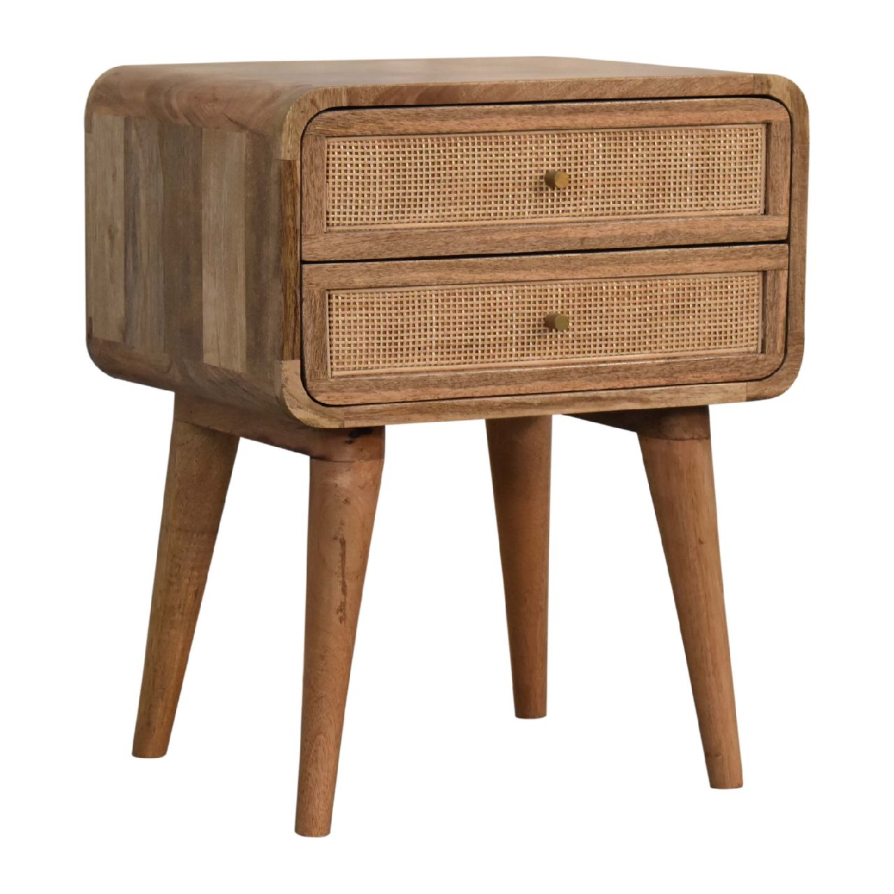 Larrisa Woven 2 Drawers Bedside - CasaFenix