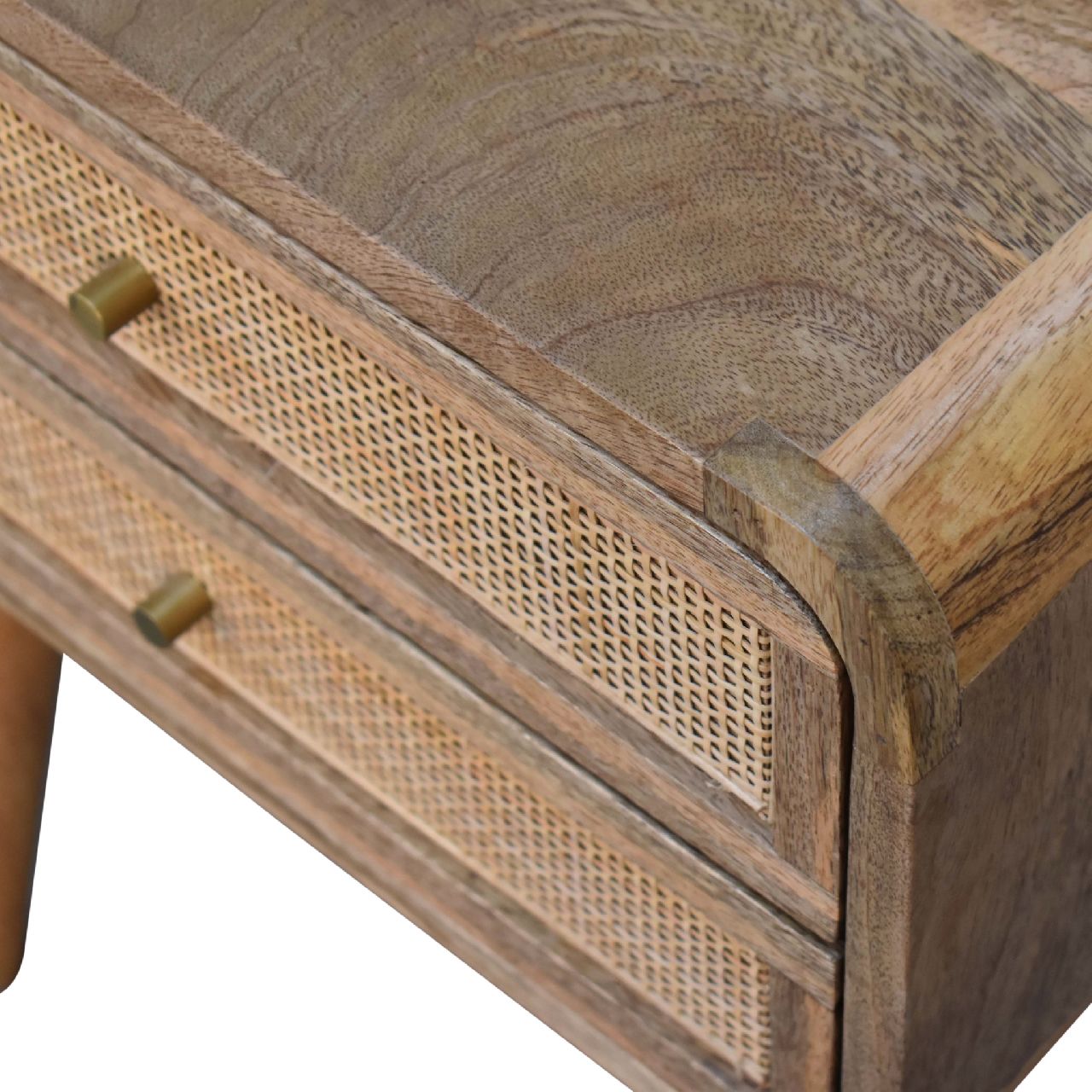 Larrisa Woven 2 Drawers Bedside - CasaFenix