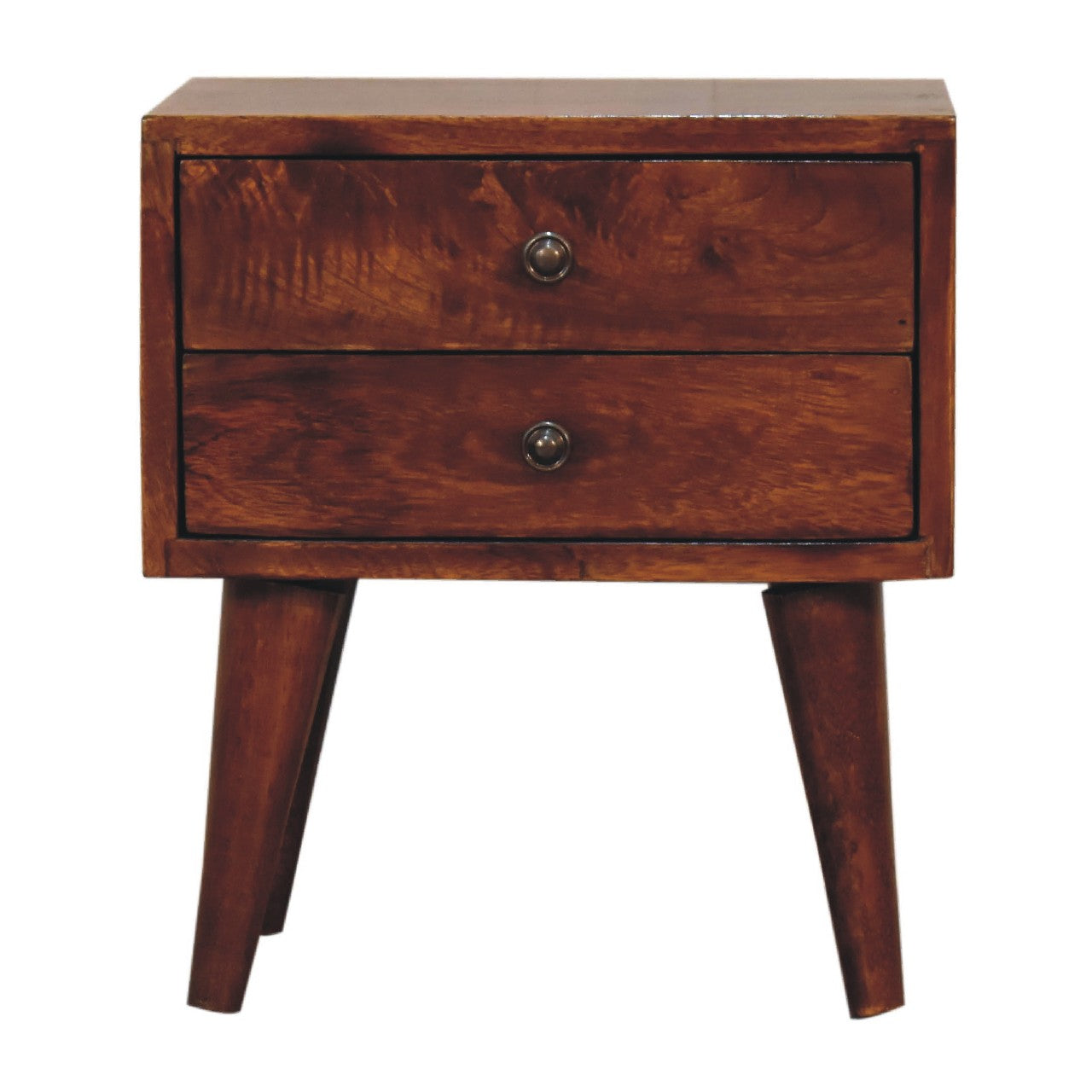 Mini Chestnut Modern Solid Wood Bedside - CasaFenix