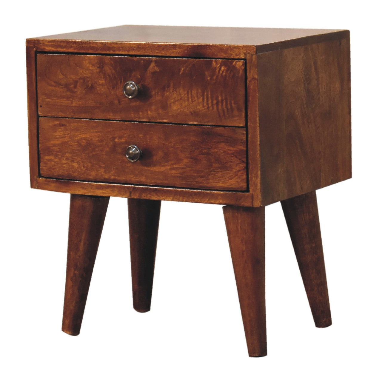 Mini Chestnut Modern Solid Wood Bedside - CasaFenix