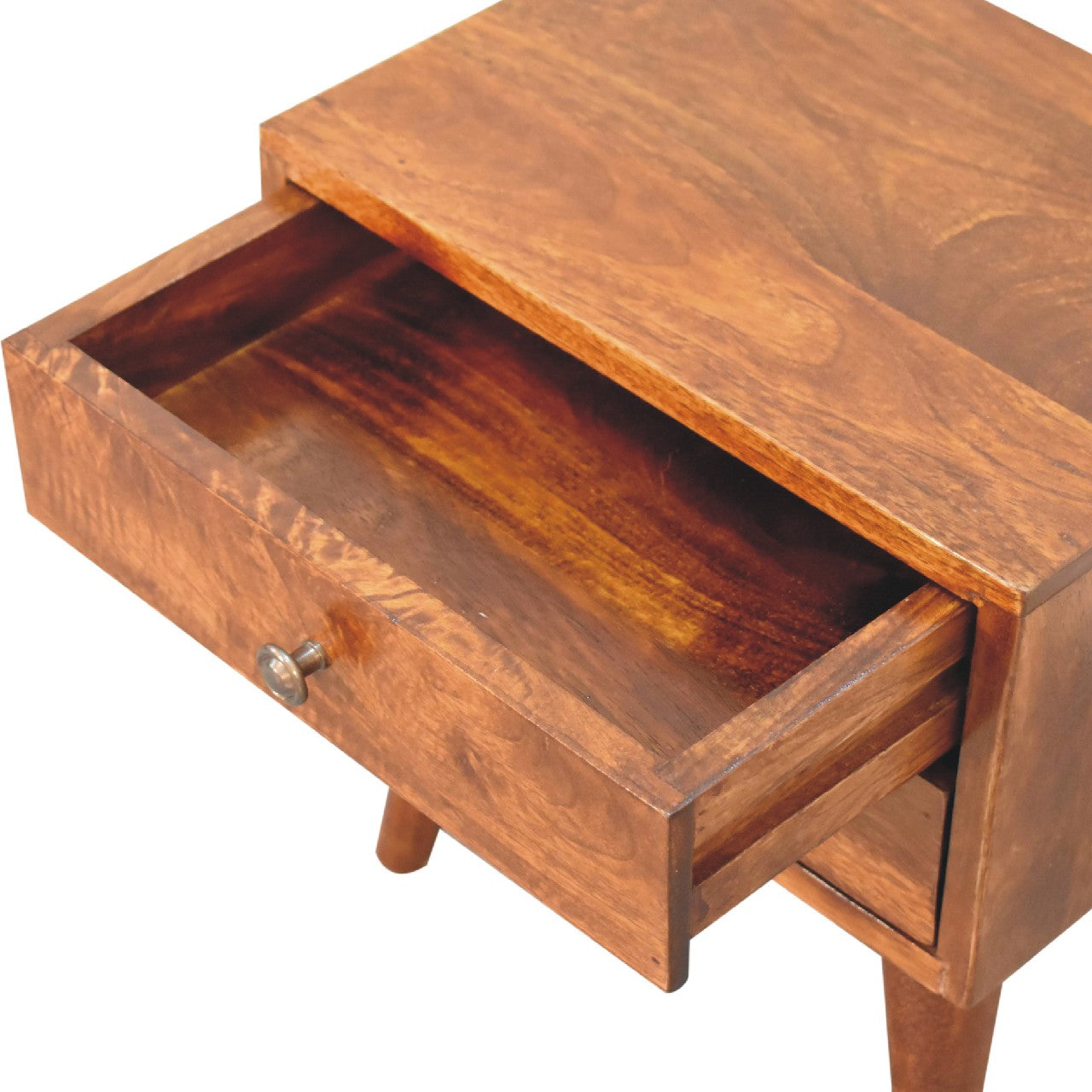 Mini Chestnut Modern Solid Wood Bedside - CasaFenix