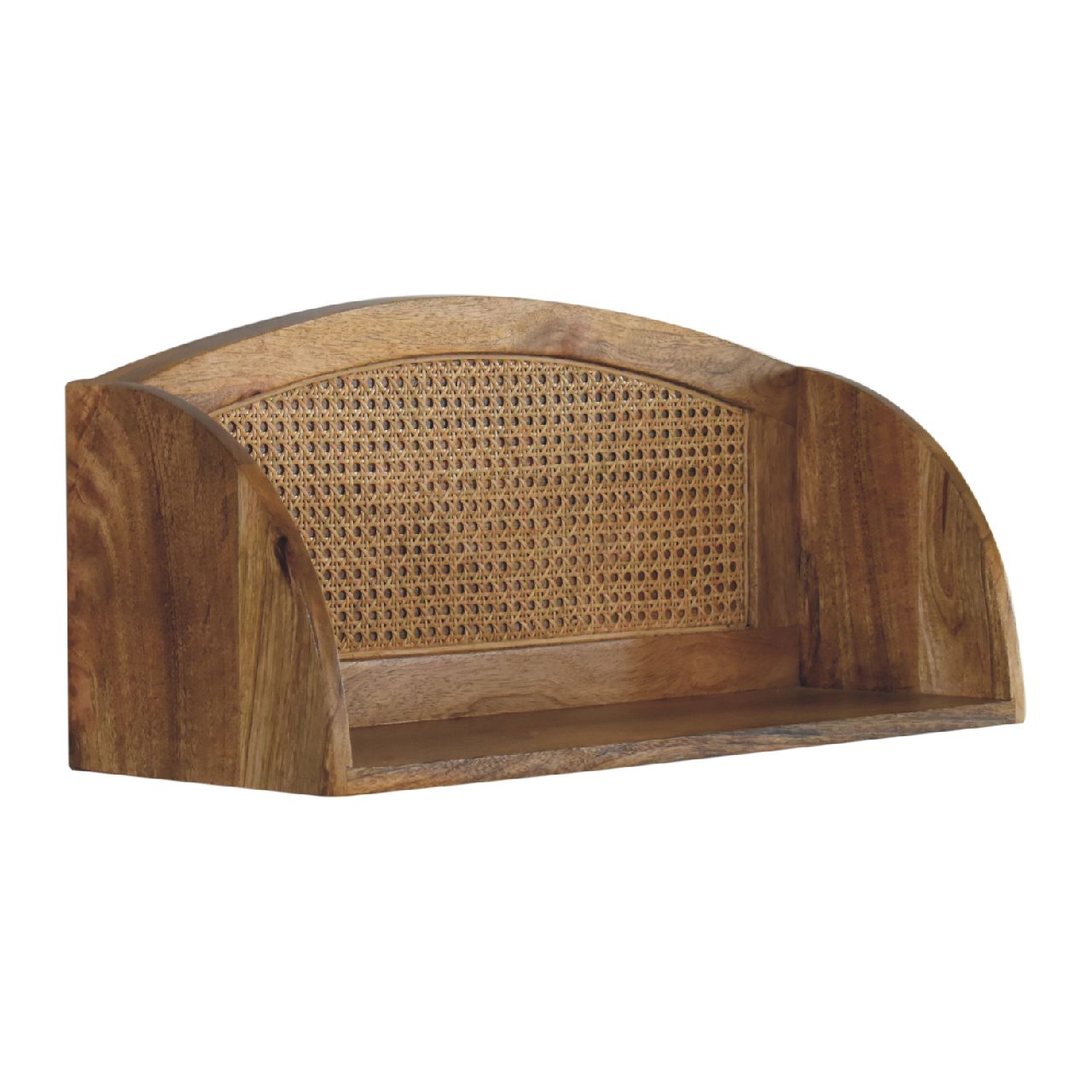 IN3462 - Rattan Open Wall Mounted Shelf - CasaFenix