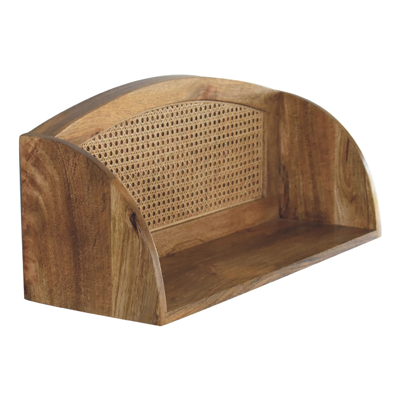 IN3462 - Rattan Open Wall Mounted Shelf - CasaFenix