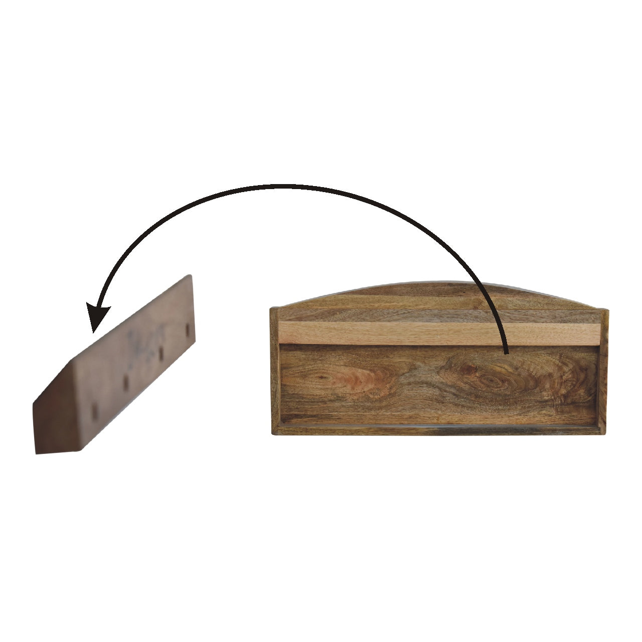 IN3462 - Rattan Open Wall Mounted Shelf - CasaFenix