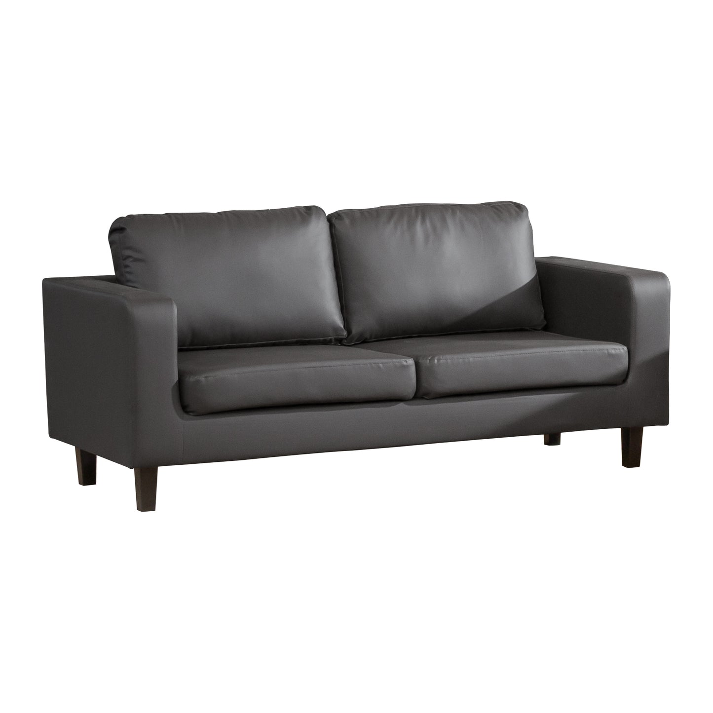 Commercial Grade Faux Leather Sofa Available in black, brown or grey - CasaFenix