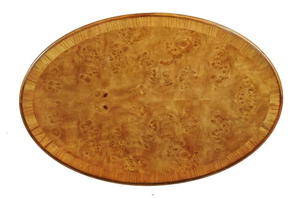 Cheshire Walnut Collection Oval Coffee Table - CasaFenix