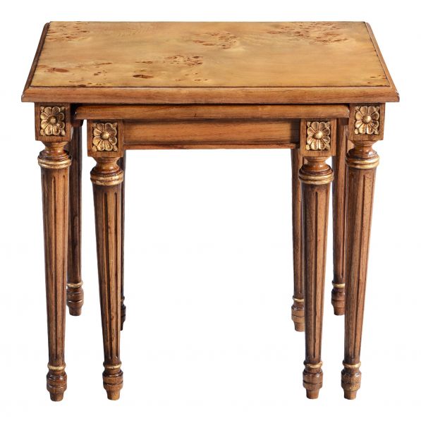 Cheshire Walnut Collection Nest Of 2 Tables - CasaFenix