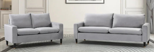Plush Velvet Fabric Sofa Available in Blue, Green, Grey, or Teal. - CasaFenix