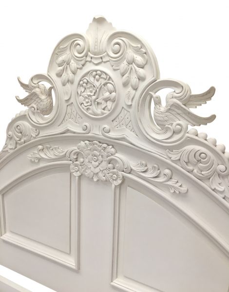 Half Tester Victorian Style Solid Mahogany Bed - CasaFenix