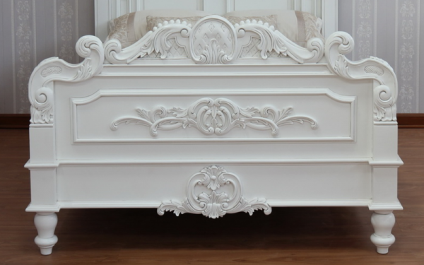 Half Tester Victorian Style Solid Mahogany Bed - CasaFenix