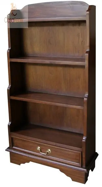 1 Drawer Large Mahogany Bookcase 3 Fixed Shelves Premium Range - CasaFenix