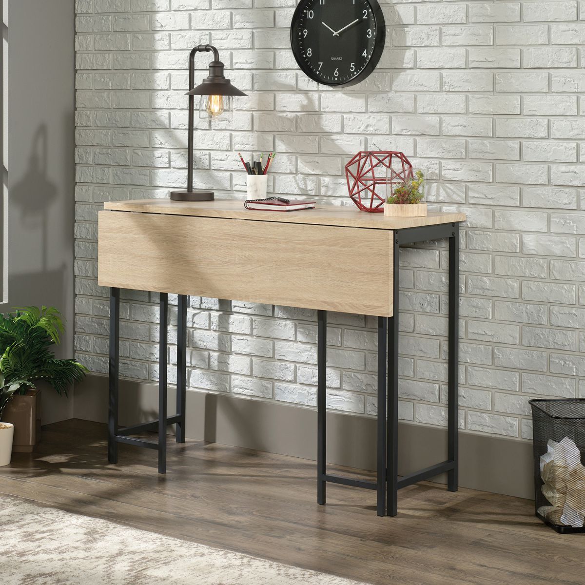 INDUSTRIAL STYLE HIGH WORK TABLE WITH FLIP EXTENSION CasaFenix