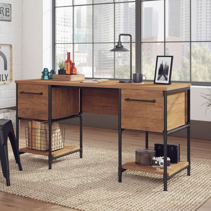IRON FOUNDRY DOUBLE PEDESTAL DESK CasaFenix