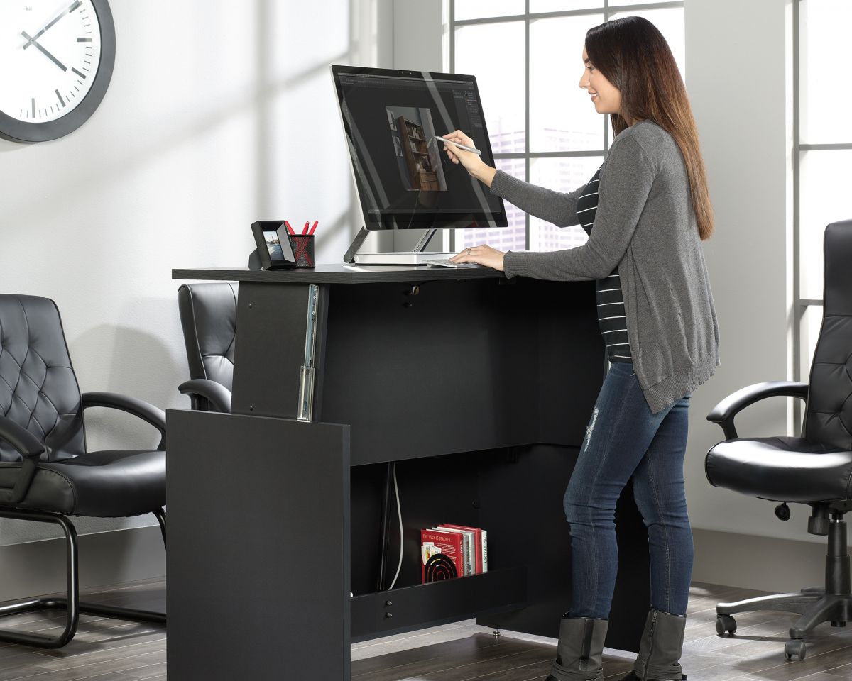 VERTEX SIT STAND BOURBON DESK CasaFenix