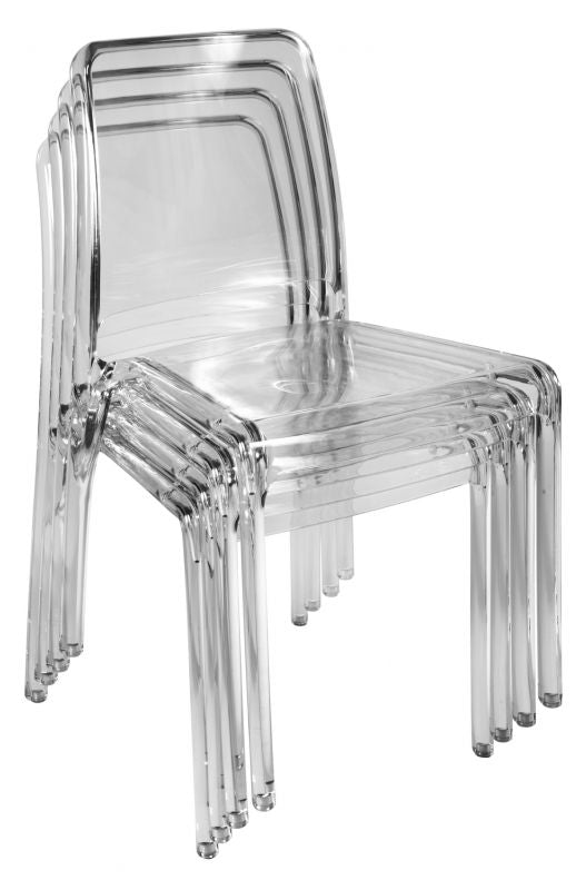 CLARITY CLEAR (pack of 4) OFFICE CHAIR Home office chairs CasaFenix