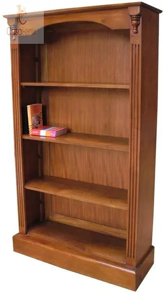 3 Adjustable Shelf Solid Mahogany Victorian Style Bookcase CasaFenix