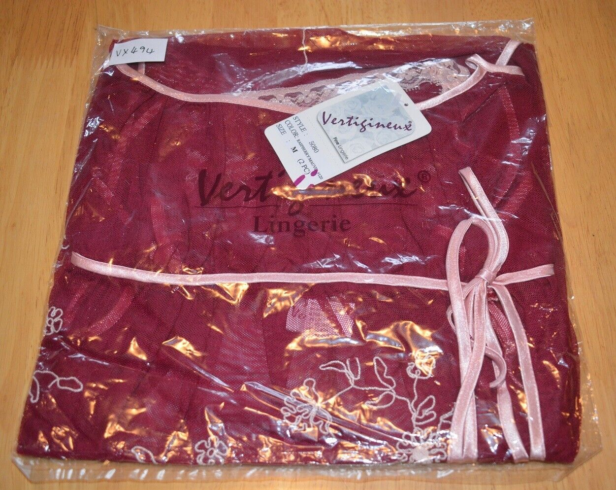 New VX Intimate Raspberry & Pink Sheer Babydoll + G-string Size Medium. 5080 Clothes, Shoes & Accessories:Women:Women's Clothing:Lingerie & Nightwear:Nightwear CasaFenix