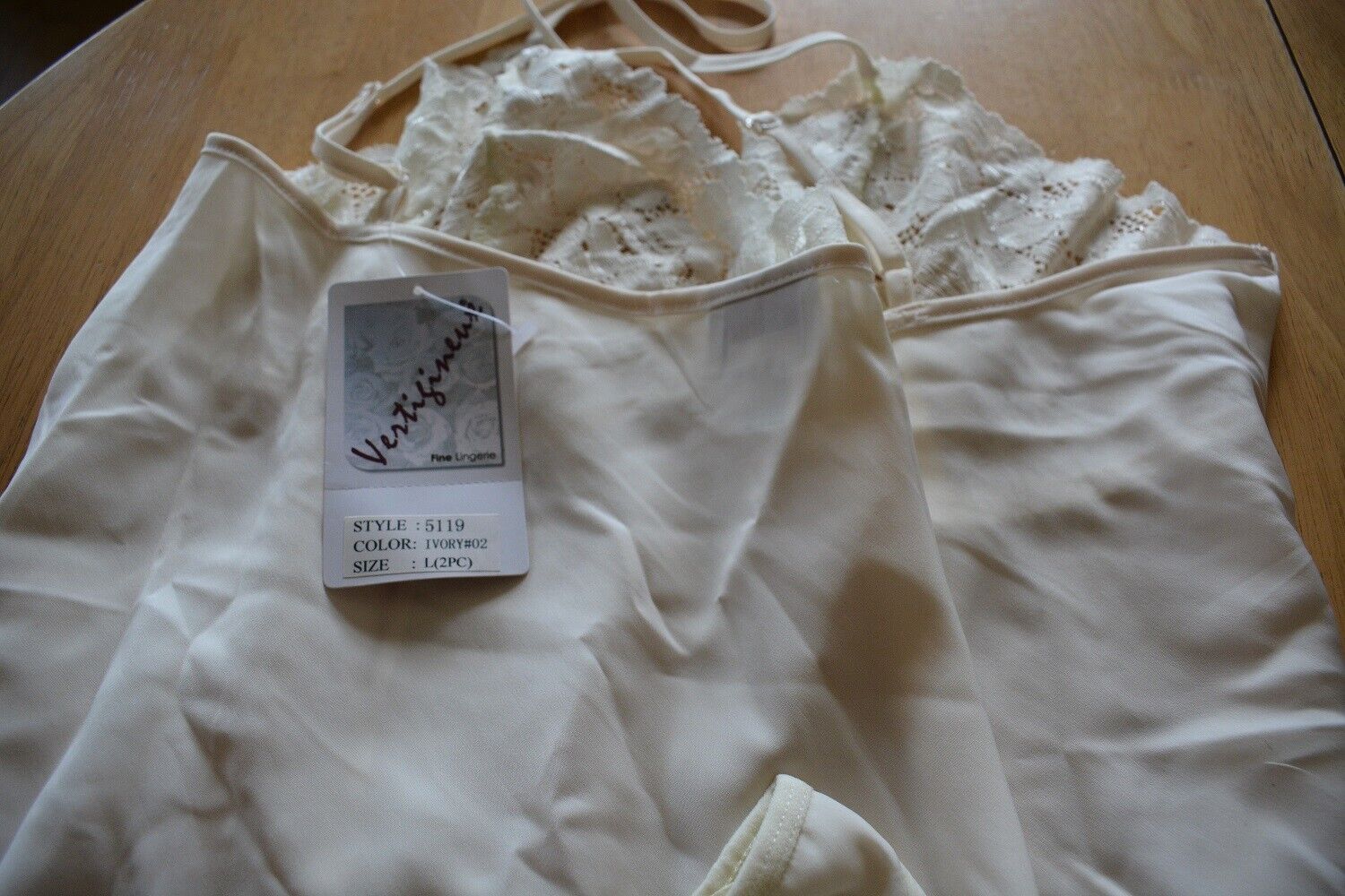 Brand New Sexy Lingerie VX Intimate Ivory Babydoll + G-string Size Medium 5119 Clothes, Shoes & Accessories:Women:Women's Clothing:Lingerie & Nightwear:Nightwear CasaFenix