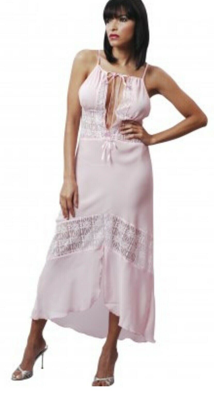 BNWT Vx Intimate Georgette Chiffon Gown Size Medium Style 6046 Colour White Clothes, Shoes & Accessories:Women:Women's Clothing:Lingerie & Nightwear:Nightwear CasaFenix