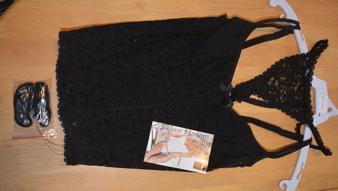 Elegant Moments Boned Underwire Stretch Lace Bustier (4875) Black Size 36 Medium Clothes, Shoes & Accessories:Women:Women's Clothing:Lingerie & Nightwear:Basques & Corsets CasaFenix