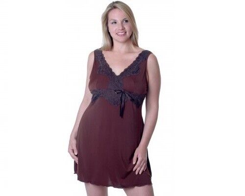 Brand New Lingerie VX Intimate Chocolate Chemise Size Small. (4054) nightdress Clothes, Shoes & Accessories:Women:Women's Clothing:Lingerie & Nightwear:Nightwear CasaFenix