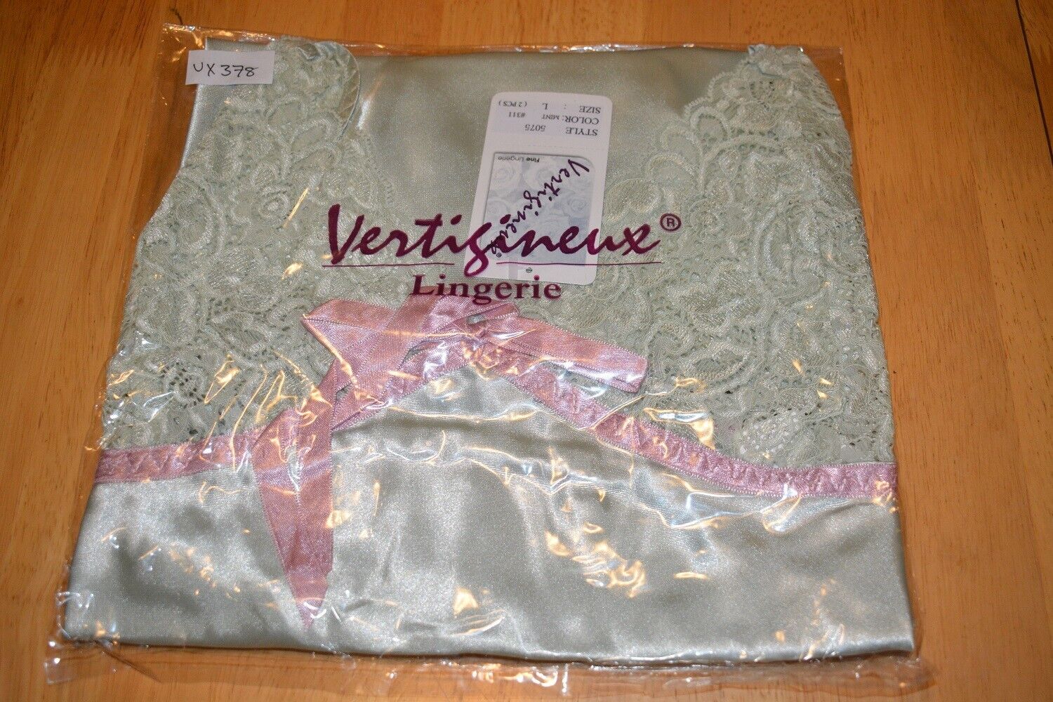 New Lingerie VX Intimate Mint Green Satin Babydoll With G-string Size Small 5075 Clothes, Shoes & Accessories:Women:Women's Clothing:Lingerie & Nightwear:Nightwear CasaFenix