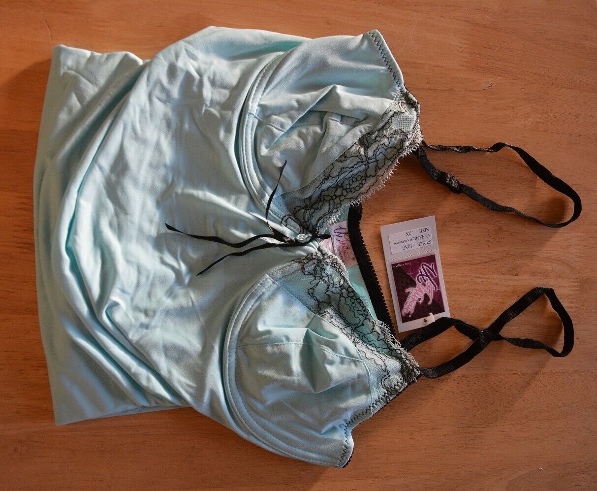 Brand New VX Intimate Blue Chemise Size Large. Sexy Wired Bra  (4055) Clothes, Shoes & Accessories:Women:Women's Clothing:Lingerie & Nightwear:Nightwear CasaFenix