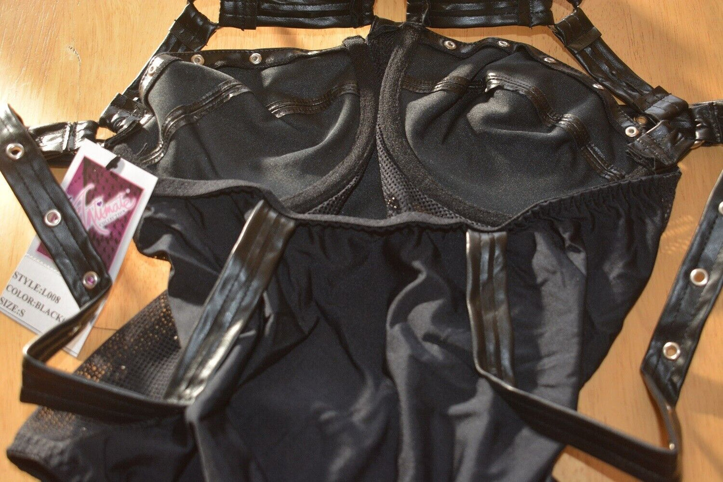 Sexy BDSM Crotchless Black Faux Leather Underwire Bra Teddy Size: Medium (L008) Clothes, Shoes & Accessories:Specialty:Erotic Clothing:Women's Underwear:Bodies & Catsuits CasaFenix