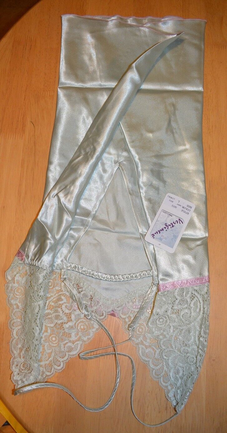 New Lingerie VX Intimate Mint Green Satin Babydoll With G-string Size Small 5075 Clothes, Shoes & Accessories:Women:Women's Clothing:Lingerie & Nightwear:Nightwear CasaFenix
