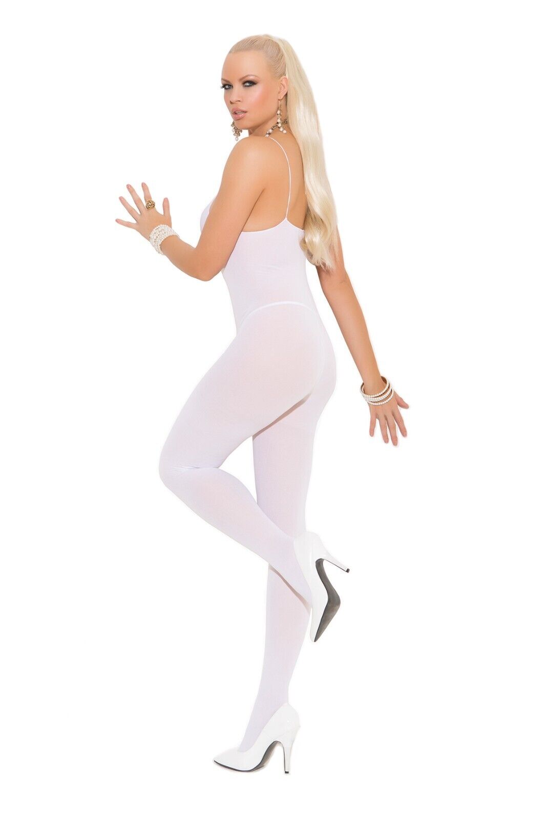 New Sexy Cosplay Elegant Moments White Opaque Bodystocking One Size (1601) Clothes, Shoes & Accessories:Specialty:Erotic Clothing:Women's Underwear:Bodies & Catsuits CasaFenix