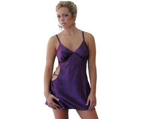 New Lingerie VX Intimate Purple Chemise Metal Moon & Stars Accents Sz Large 4033 VX231 VX278 Clothes, Shoes & Accessories:Women:Women's Clothing:Lingerie & Nightwear:Nightwear CasaFenix