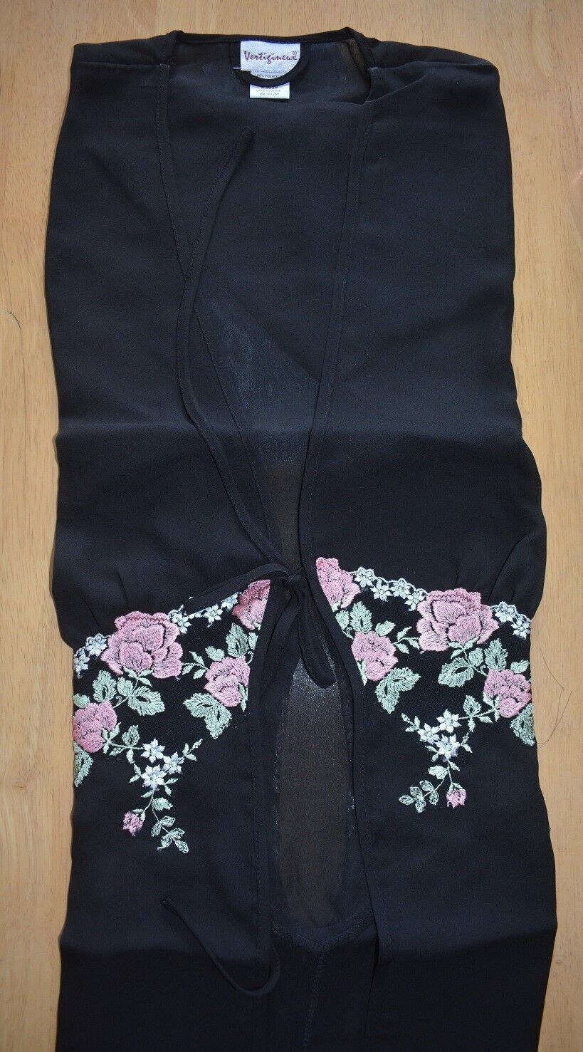 Brand New Lingerie VX Intimate Black Chiffon Robe One  Size (3029) Clothes, Shoes & Accessories:Women:Women's Clothing:Lingerie & Nightwear:Nightwear CasaFenix